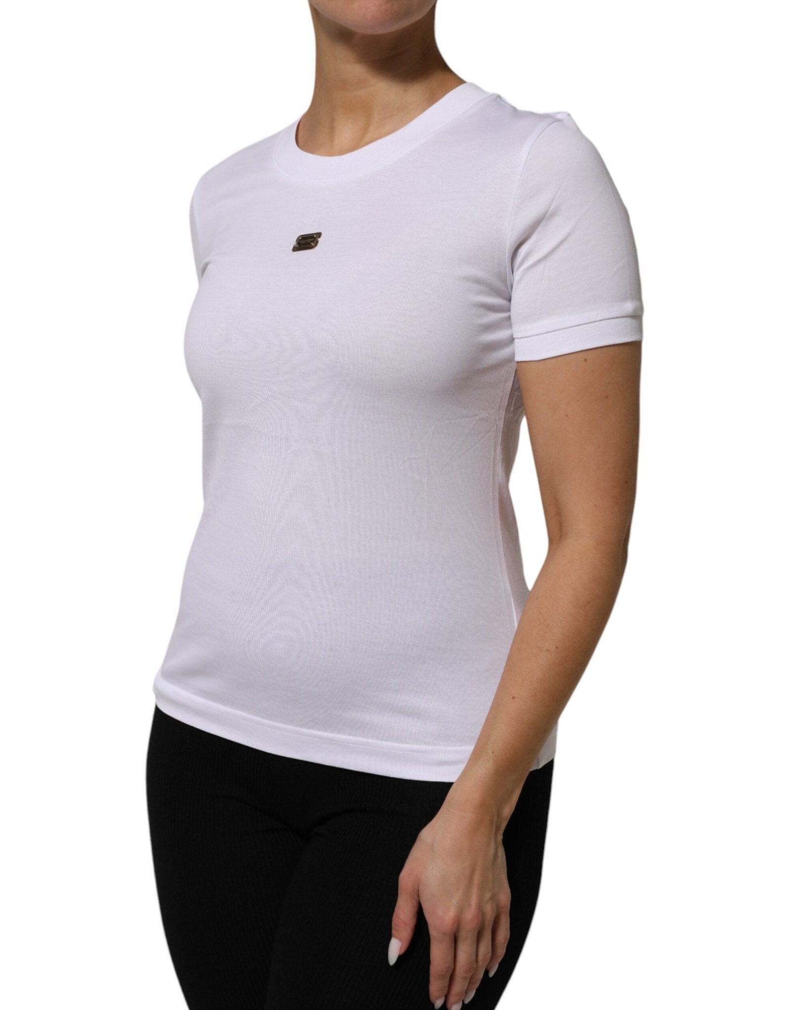 Dolce & Gabbana T-Shirt White Cotton Round Neck Short Sleeves I - RIMODA