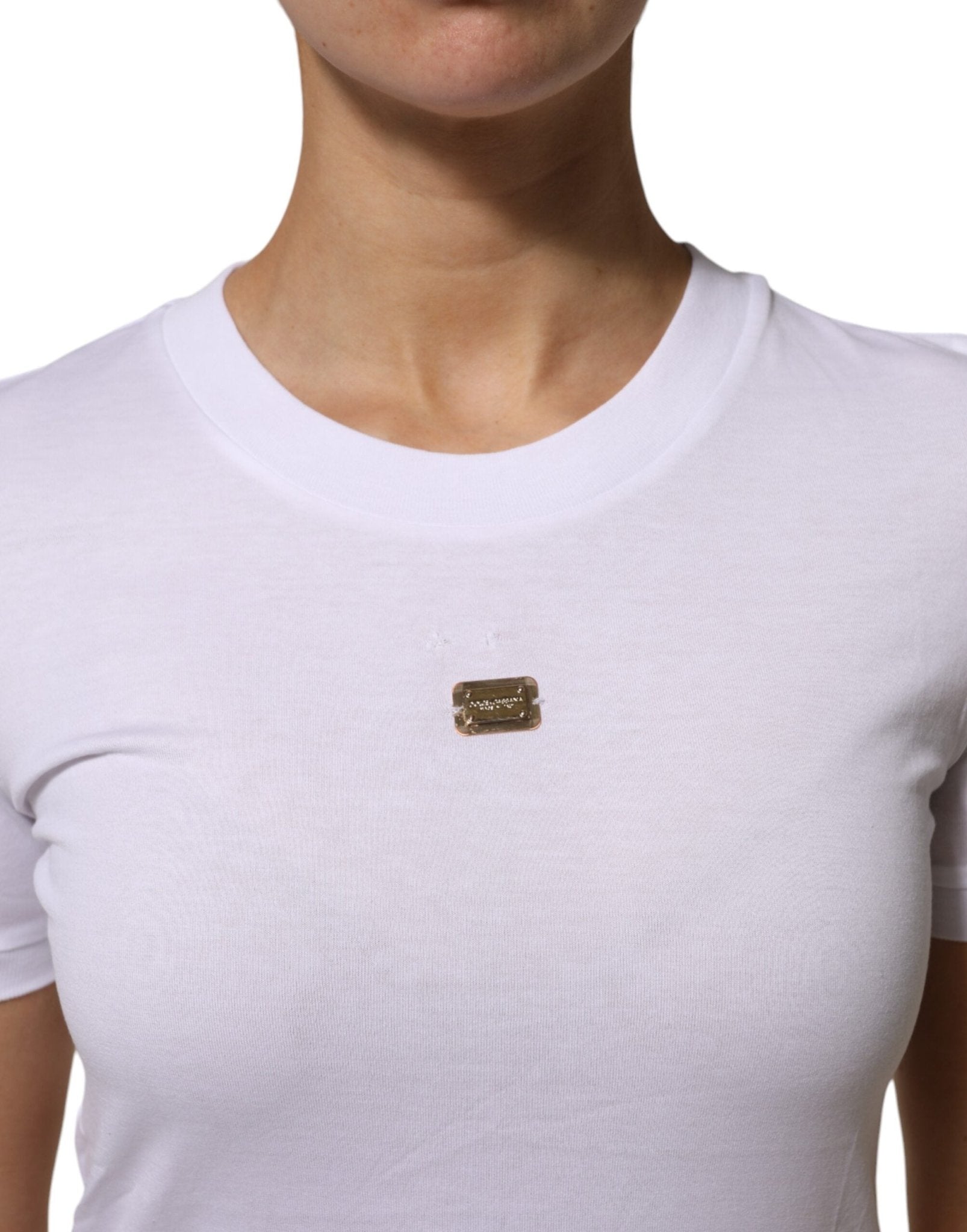 Dolce & Gabbana T-Shirt White Cotton Round Neck Short Sleeves I - RIMODA