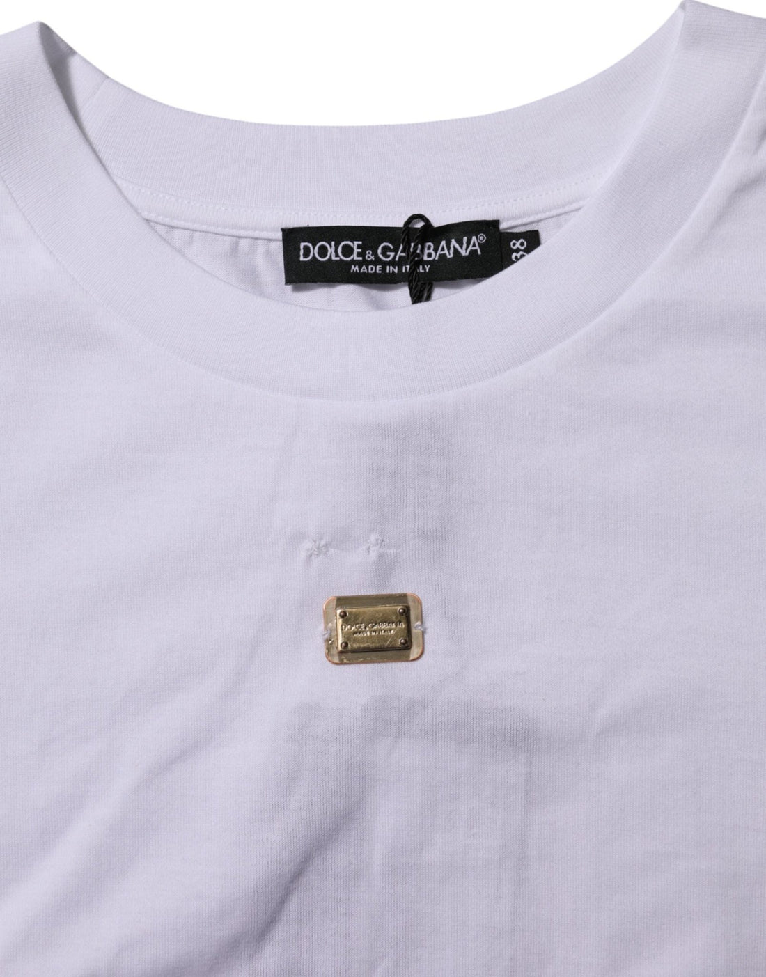 Dolce & Gabbana T-Shirt White Cotton Round Neck Short Sleeves I - RIMODA