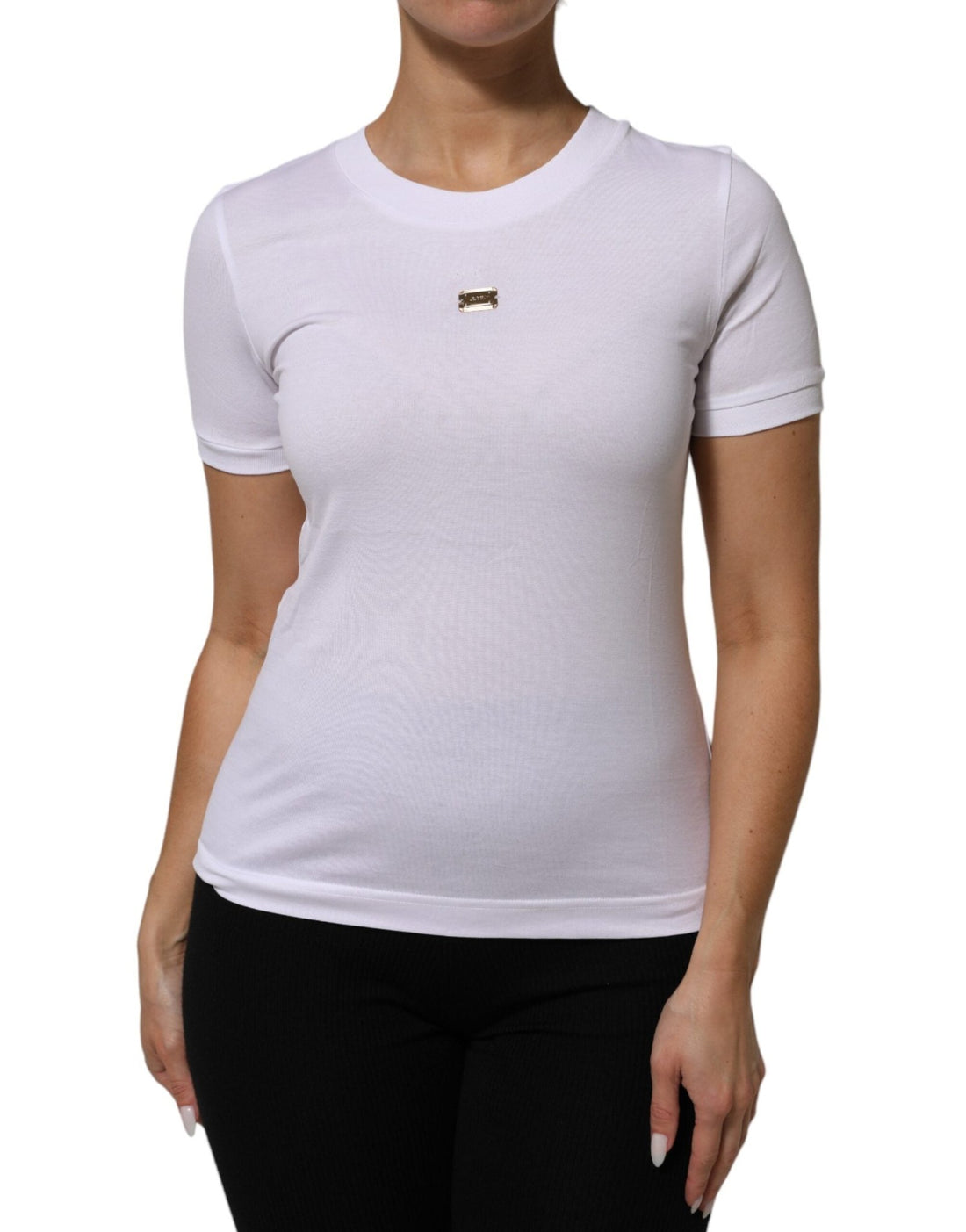 Dolce & Gabbana T-Shirt White Cotton Round Neck Short Sleeves I - RIMODA
