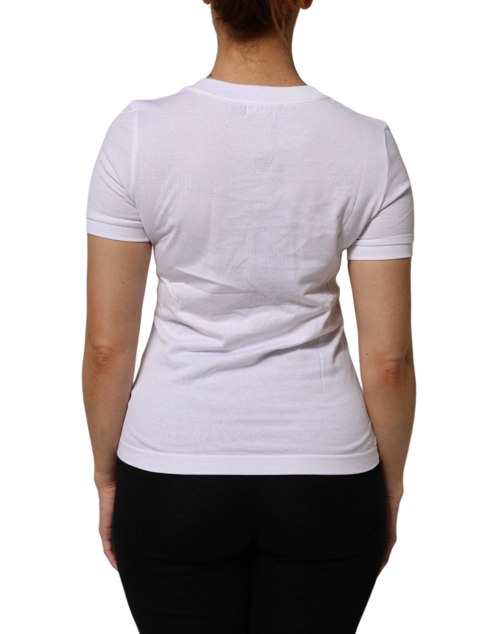 Dolce & Gabbana T-Shirt White Cotton Round Neck Short Sleeves I - RIMODA