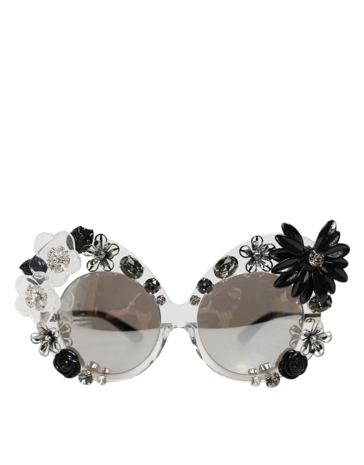 Dolce & Gabbana Transparent DG4292 Round Crystal Flowers Sunglasses - RIMODA