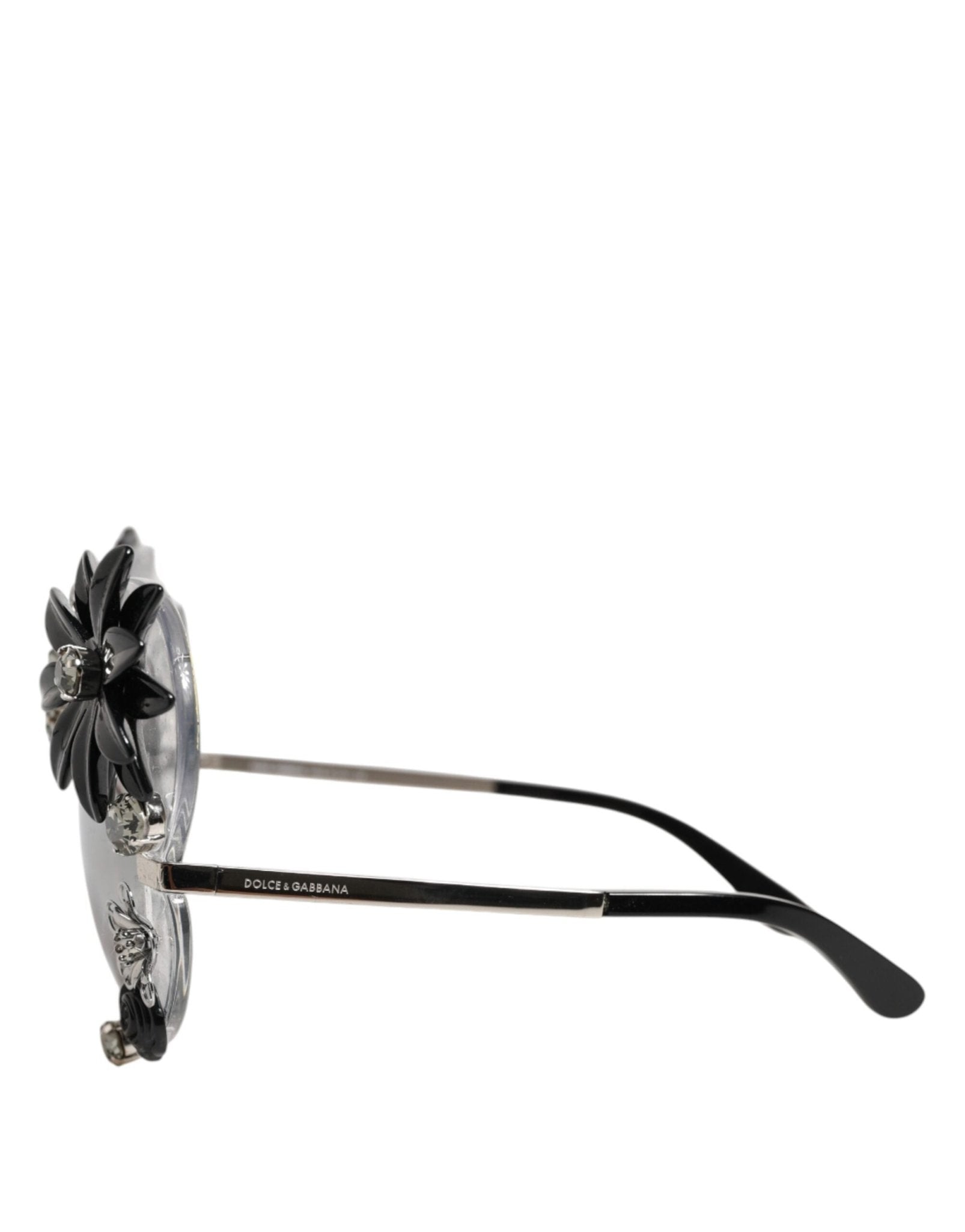 Dolce & Gabbana Transparent DG4292 Round Crystal Flowers Sunglasses - RIMODA