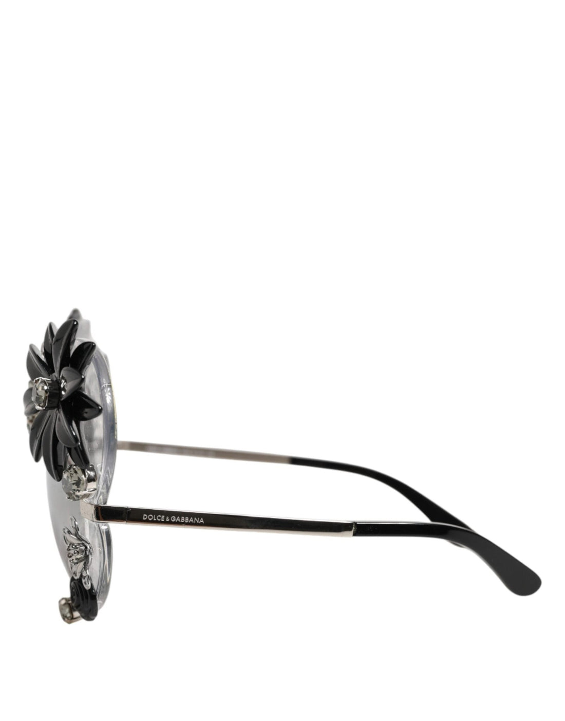 Dolce & Gabbana Transparent DG4292 Round Crystal Flowers Sunglasses - RIMODA