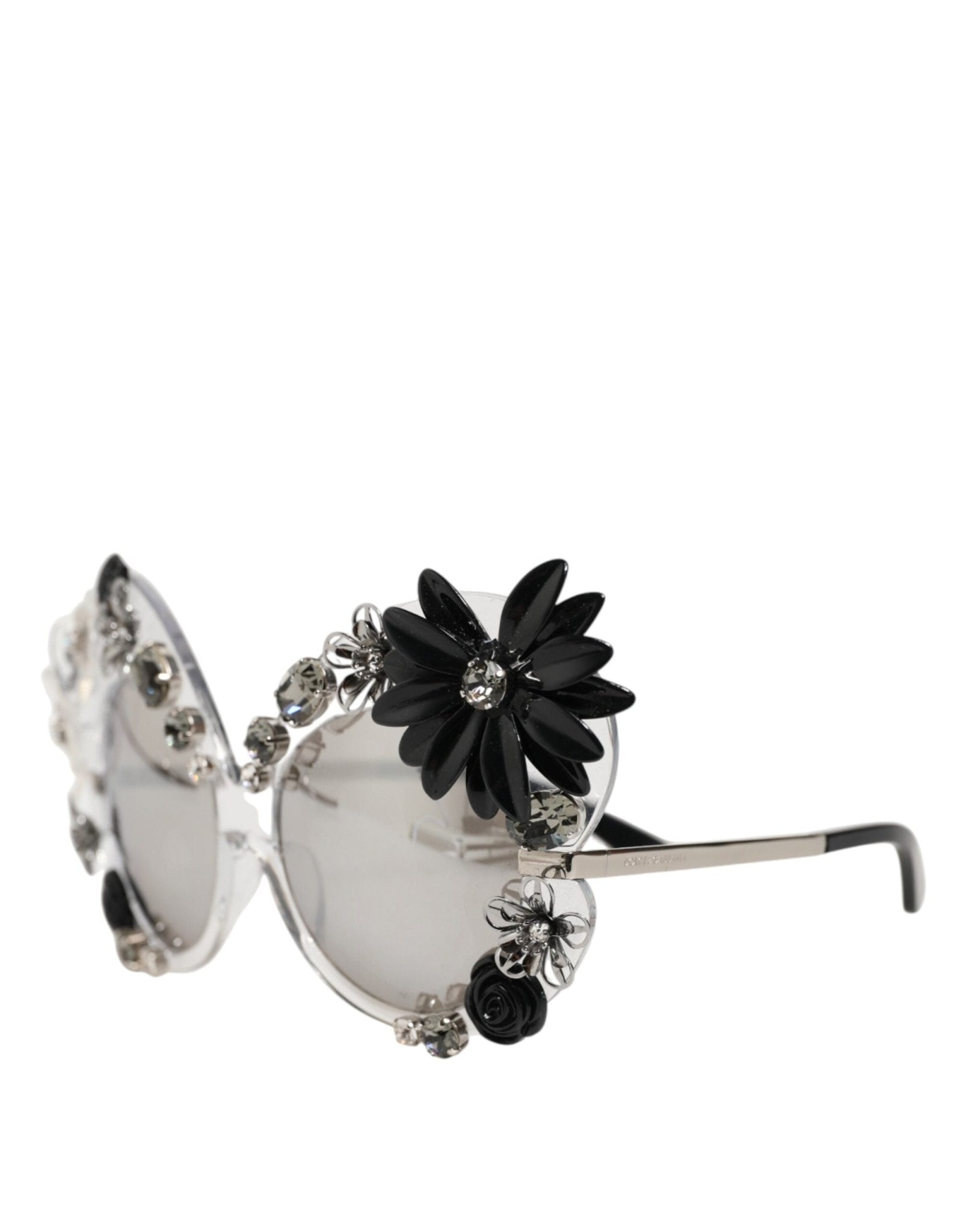 Dolce & Gabbana Transparent DG4292 Round Crystal Flowers Sunglasses - RIMODA