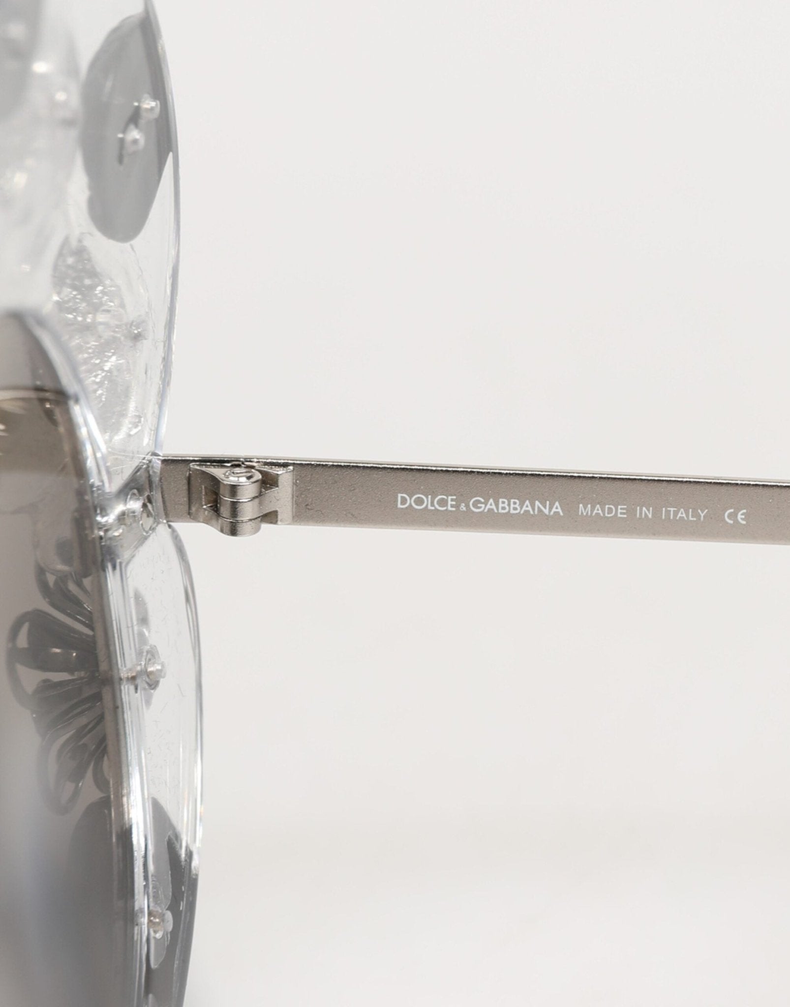 Dolce & Gabbana Transparent DG4292 Round Crystal Flowers Sunglasses - RIMODA