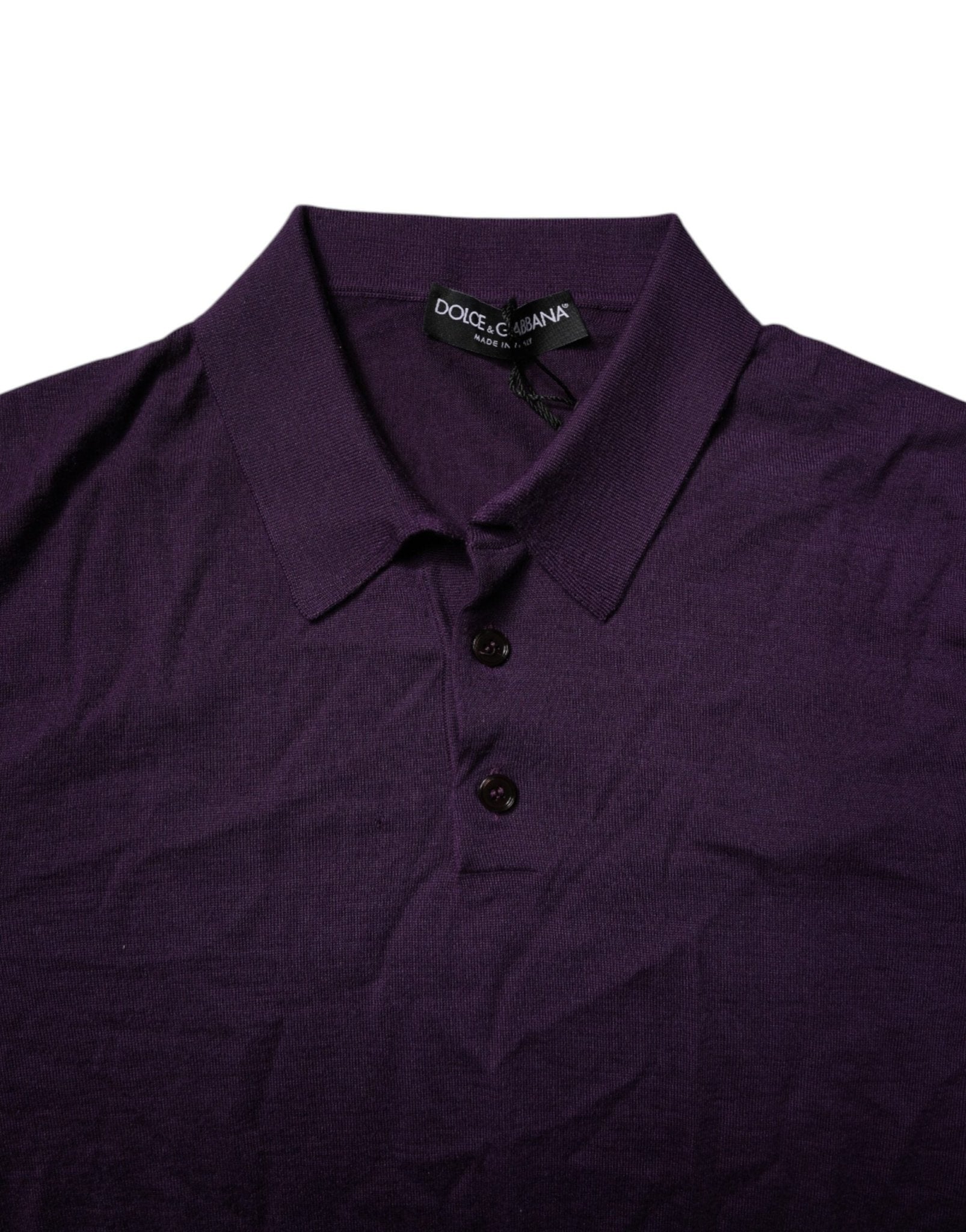Dolce & Gabbana Violet Cashmere Collared Polo T-shirt - RIMODA