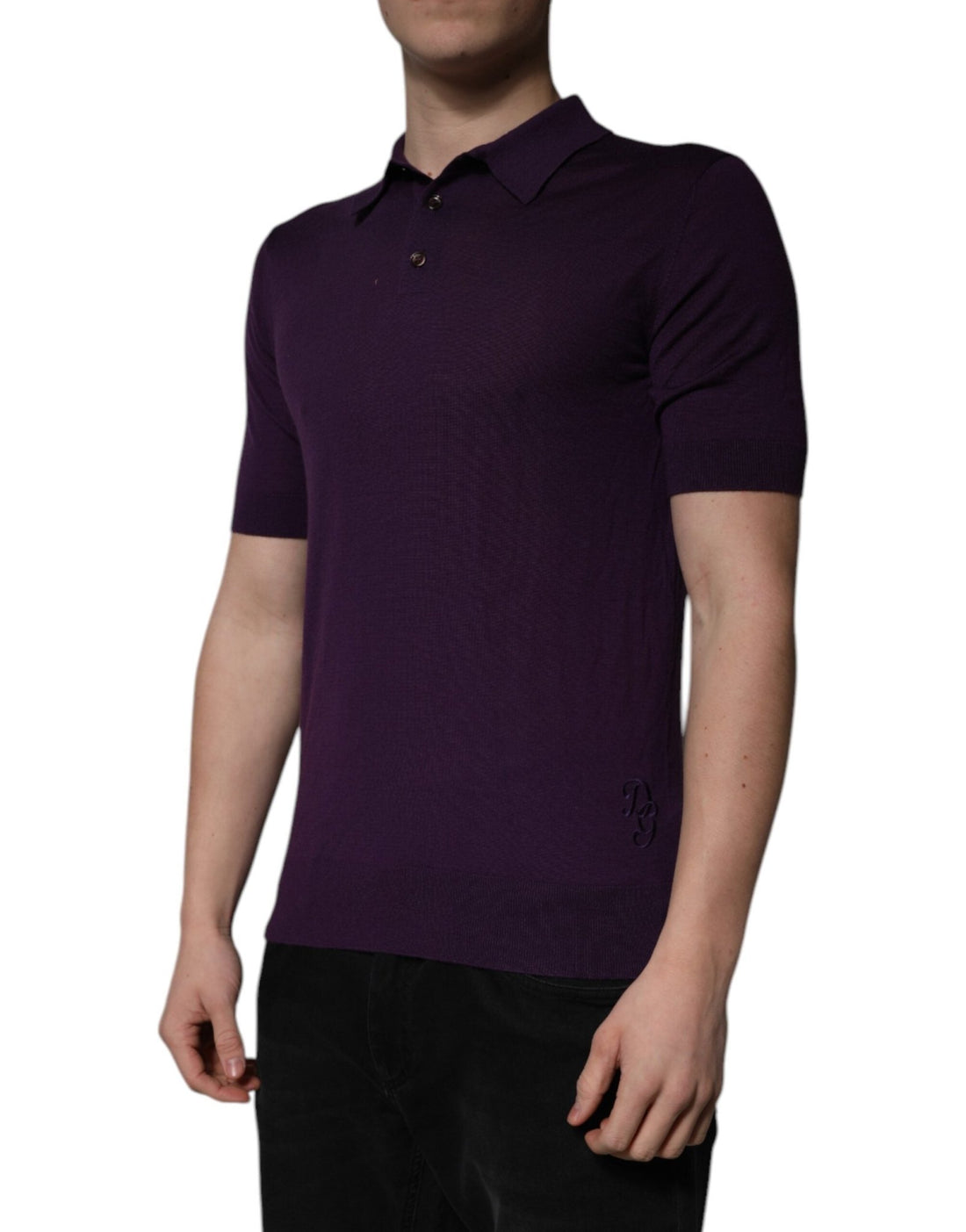 Dolce & Gabbana Violet Cashmere Collared Polo T-shirt - RIMODA