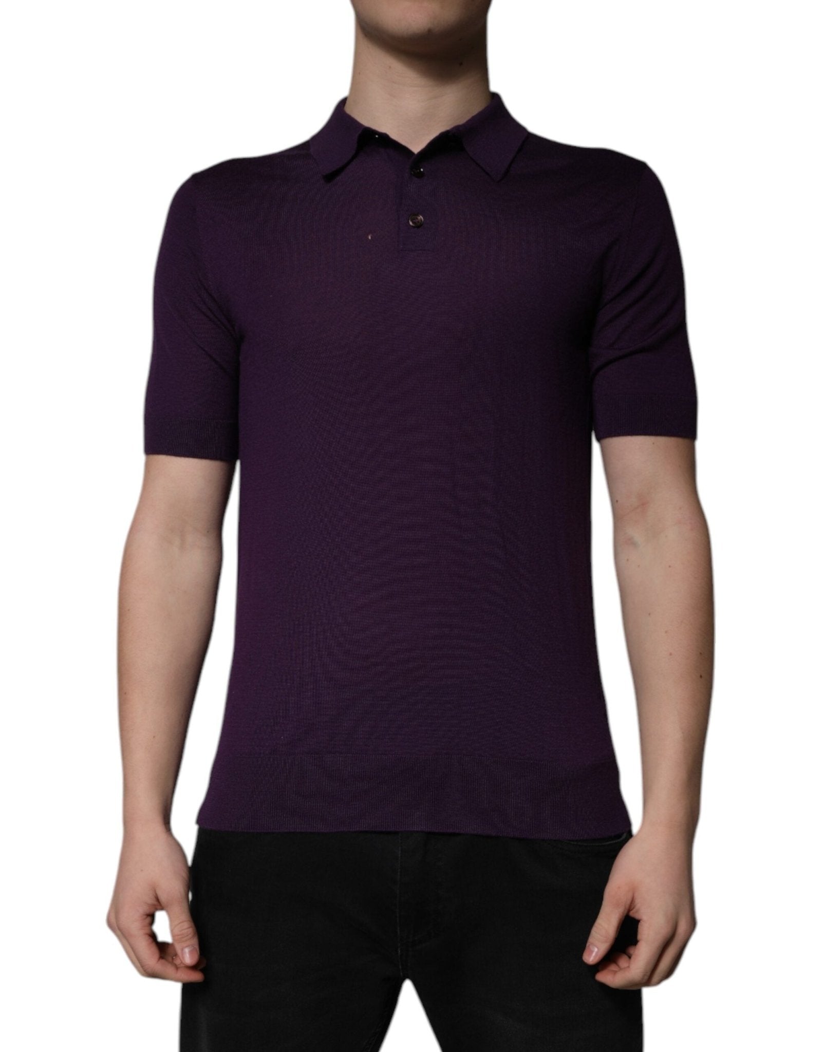 Dolce & Gabbana Violet Cashmere Collared Polo T-shirt - RIMODA