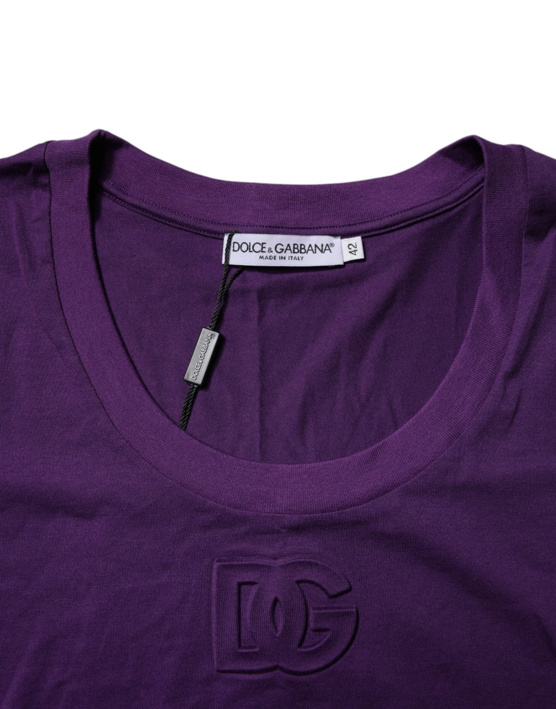 Dolce & Gabbana Violet Cotton Crewneck Short Sleeves T-shirt - RIMODA