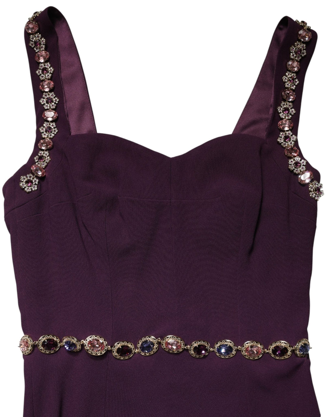 Dolce & Gabbana Violet Embellished Sheath Mermaid Gown Dress - RIMODA
