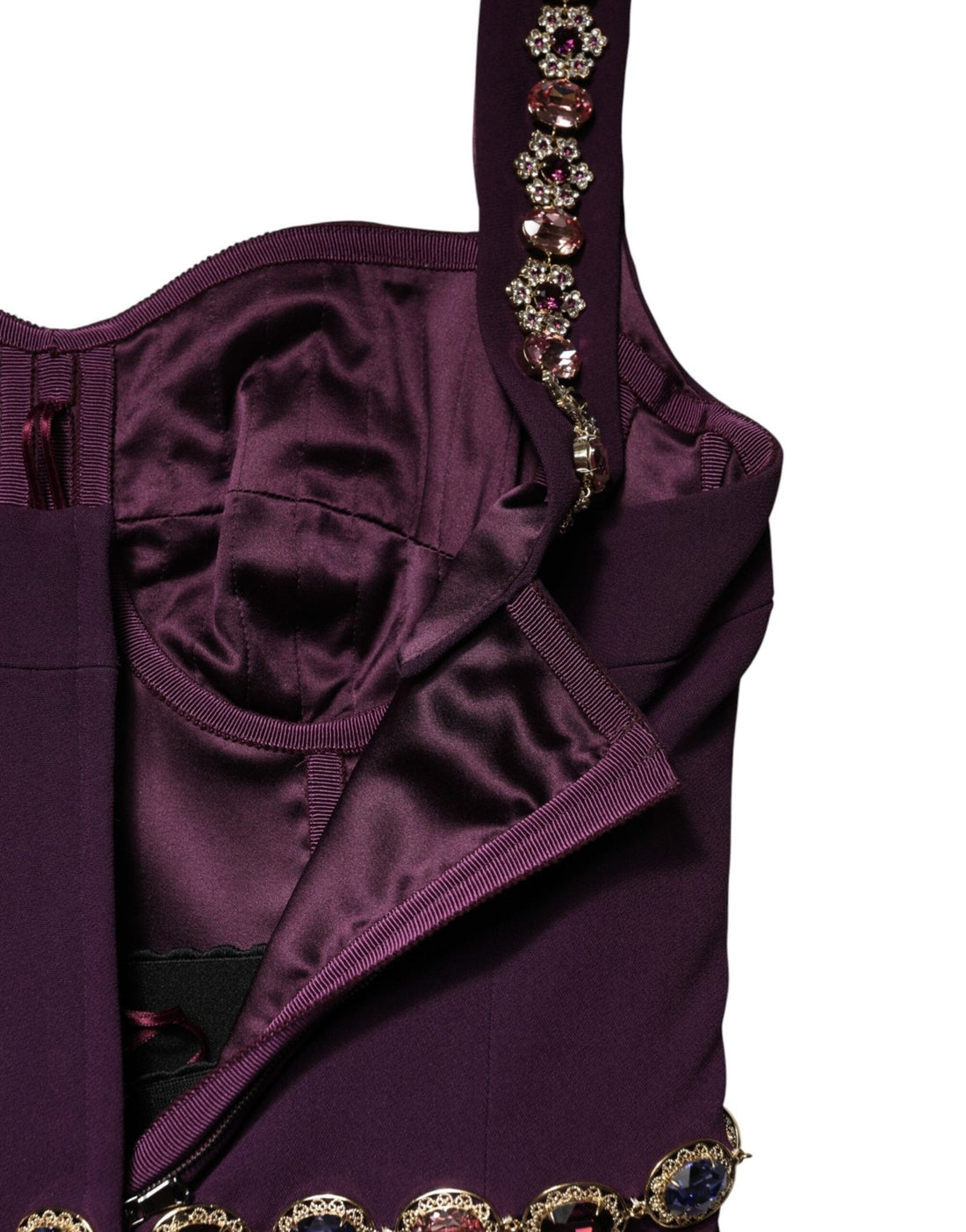 Dolce & Gabbana Violet Embellished Sheath Mermaid Gown Dress - RIMODA