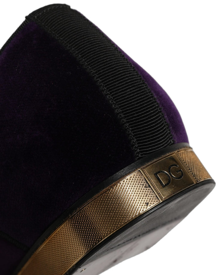 Dolce & Gabbana Violet Suede Embellished Derby Dress Shoes - RIMODA