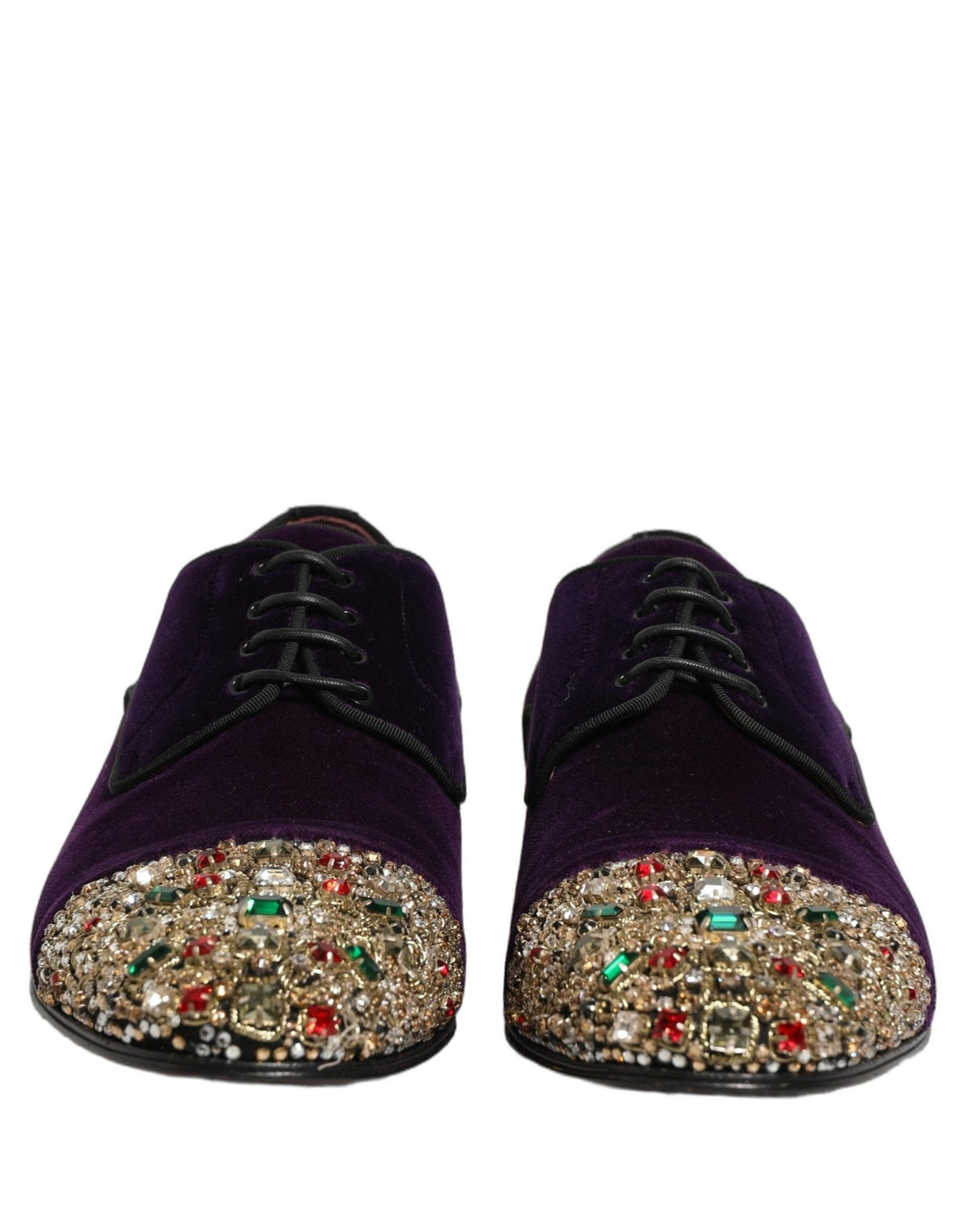 Dolce & Gabbana Violet Suede Embellished Derby Dress Shoes - RIMODA
