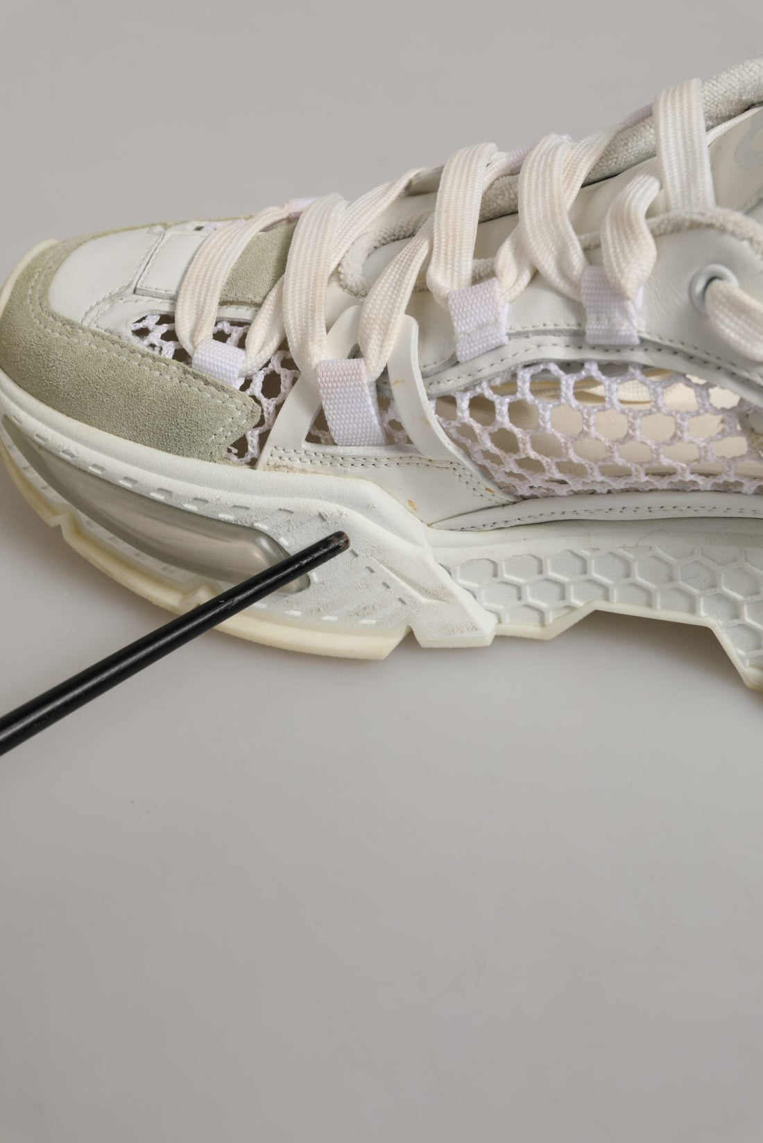 Dolce & Gabbana White Airmaster Mesh Low Top Sneakers Shoes - RIMODA