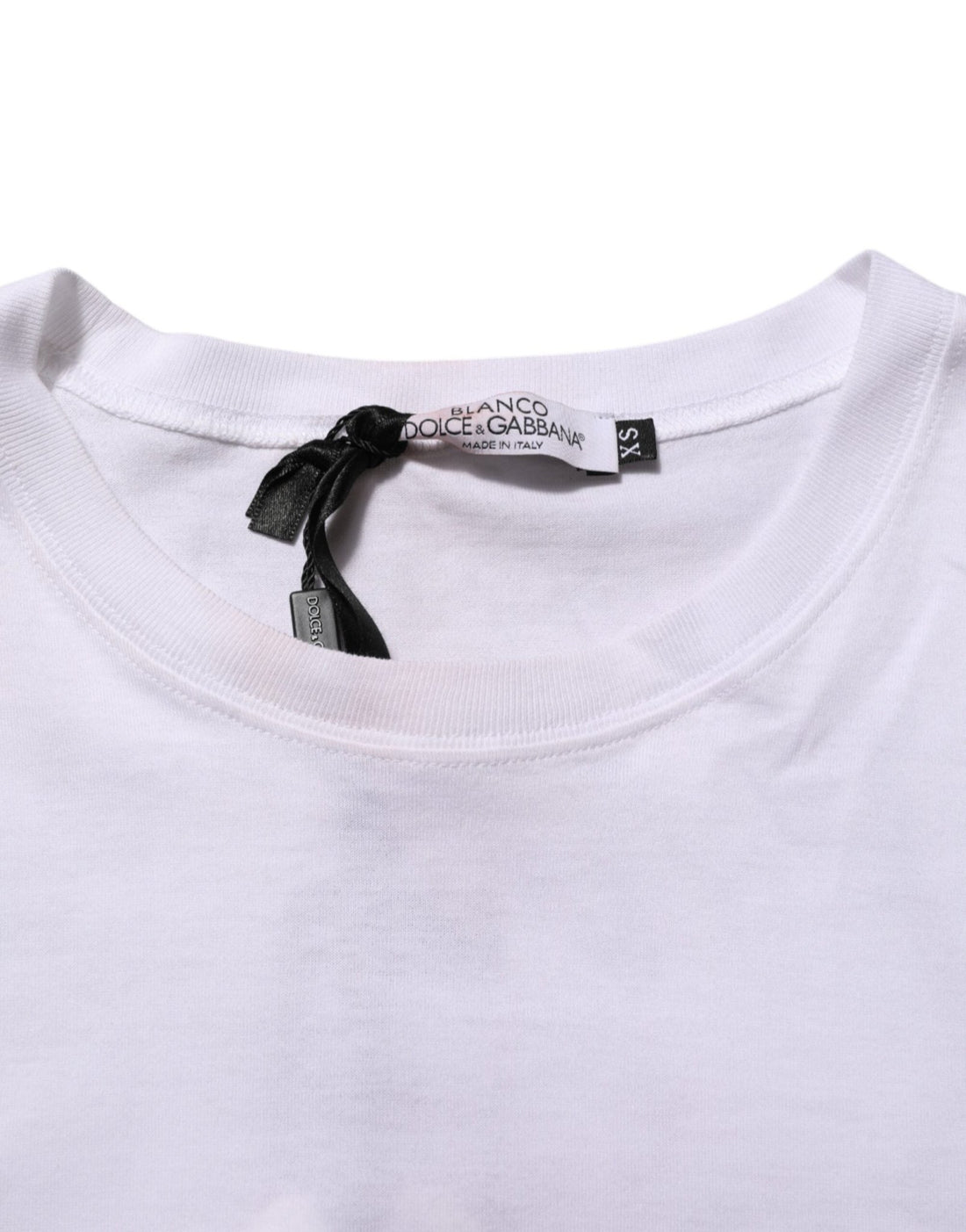 Dolce & Gabbana White Angel Print Cotton Men Crew Neck T-shirt - RIMODA