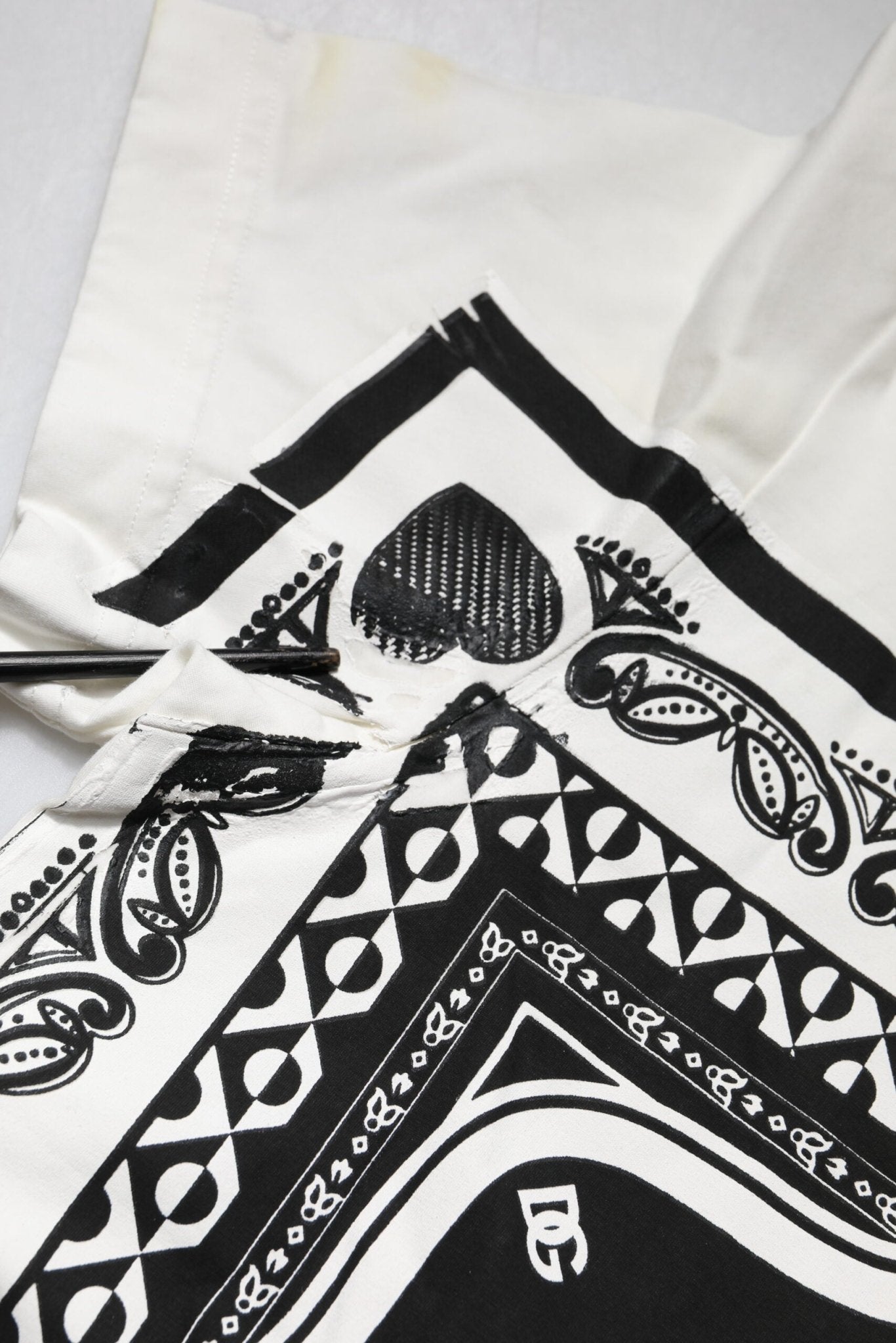 Dolce & Gabbana White Bandana Crew Neck Short Sleeves T-shirt - RIMODA