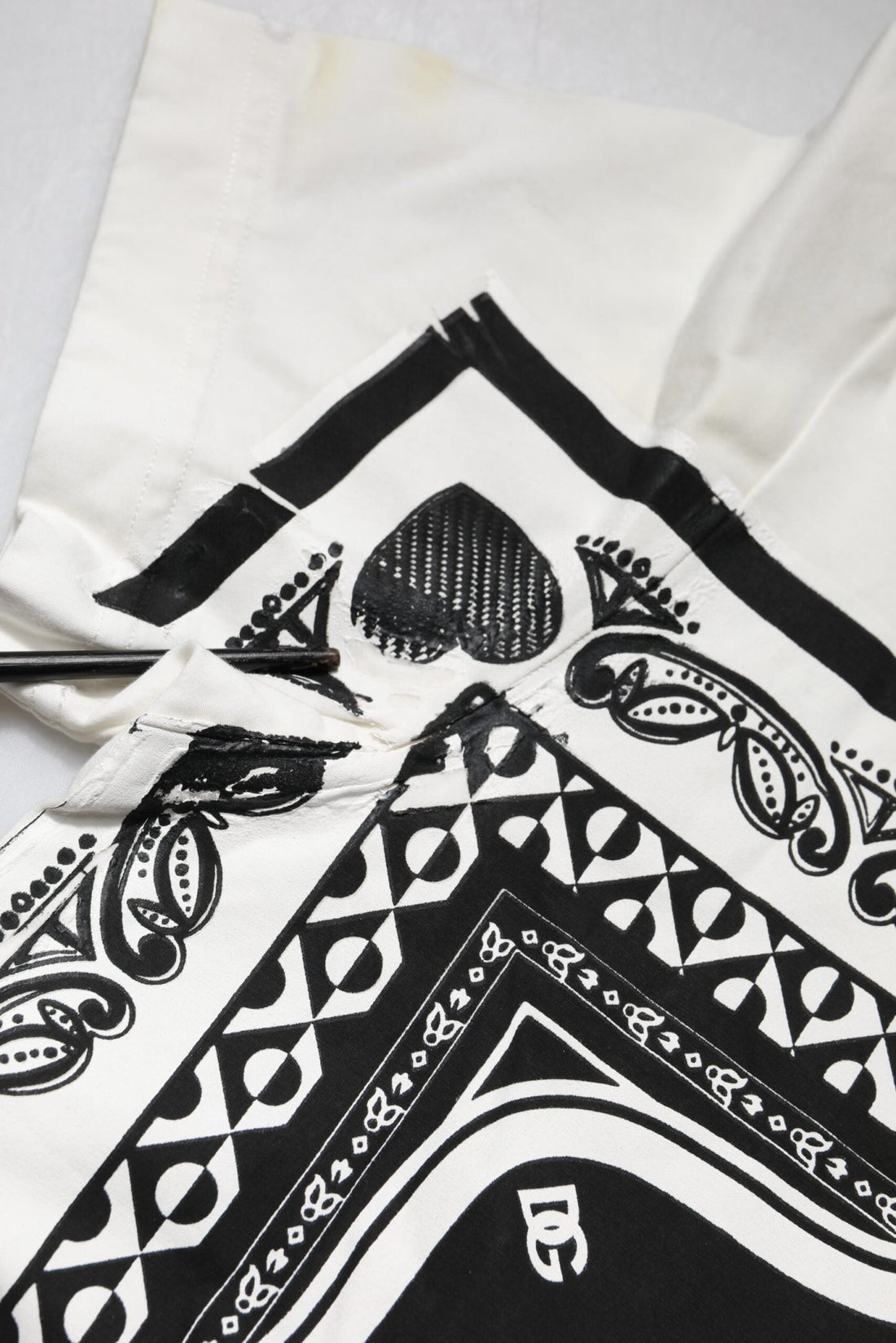 Dolce & Gabbana White Bandana Crew Neck Short Sleeves T-shirt - RIMODA