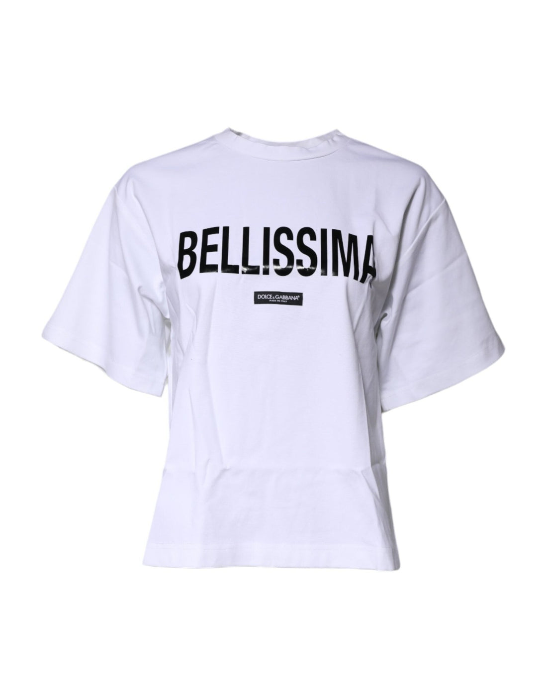 Dolce & Gabbana White Bellissima Cotton Crew Neck T-shirt - RIMODA
