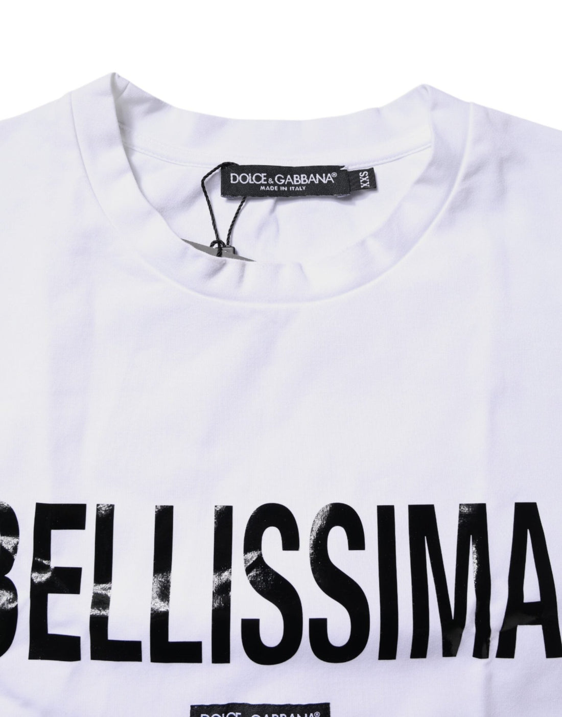 Dolce & Gabbana White Bellissima Cotton Crew Neck T-shirt - RIMODA