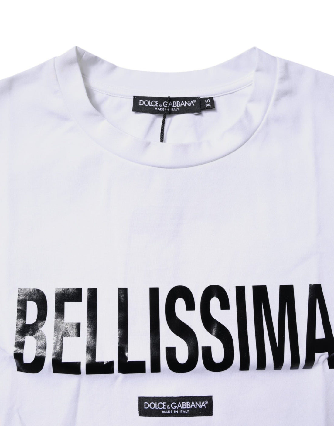 Dolce & Gabbana White Bellissima Cotton Crew Neck T-shirt - RIMODA