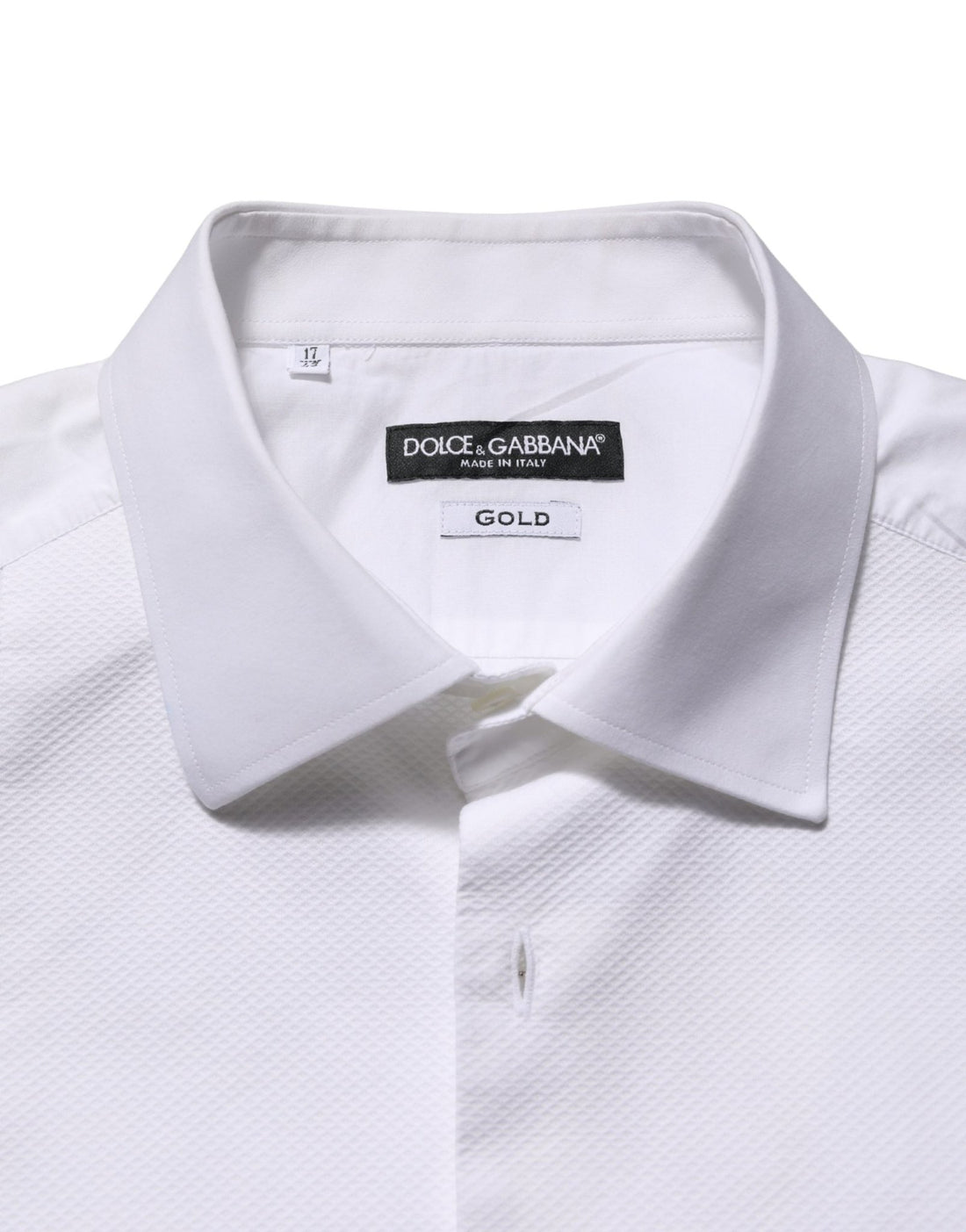 Dolce & Gabbana White Bib Cotton Poplin Dress Formal Shirt - RIMODA