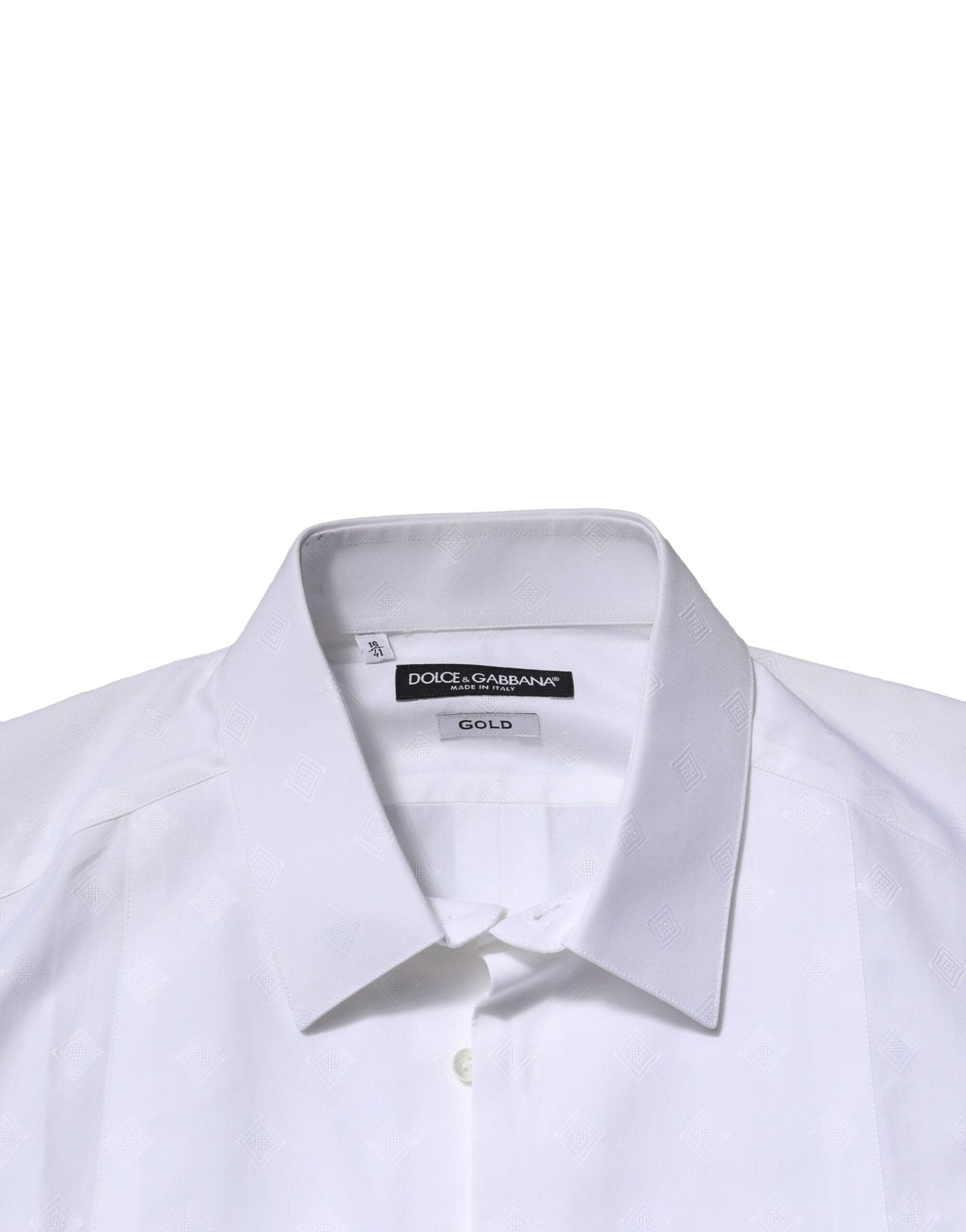 Dolce & Gabbana White Bib Cotton Poplin GOLD Formal Shirt - RIMODA