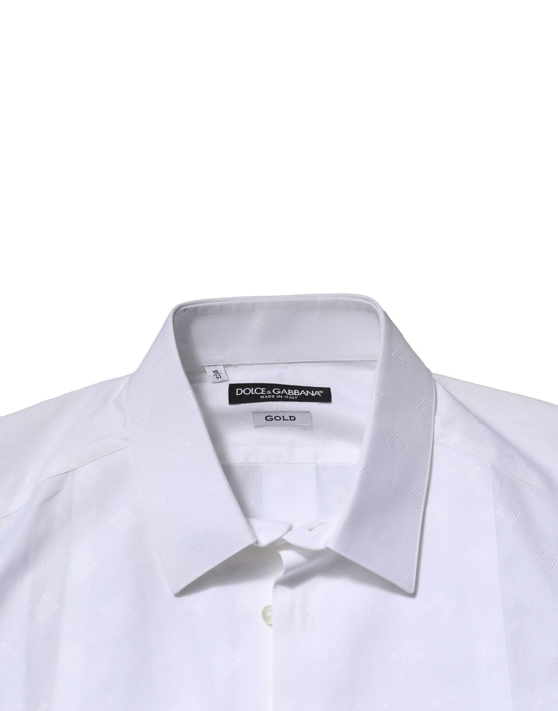 Dolce & Gabbana White Bib Cotton Poplin GOLD Formal Shirt - RIMODA