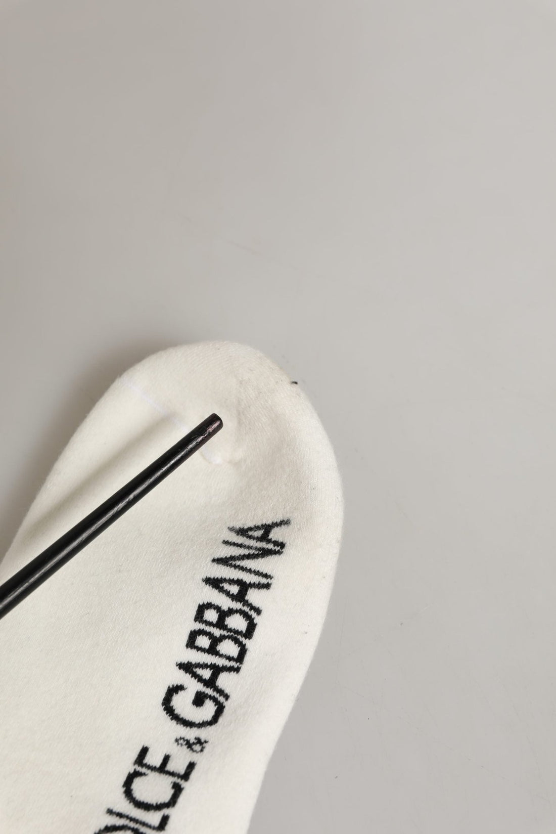 Dolce & Gabbana White Black Cotton Ankle Length DG Logo Socks - RIMODA