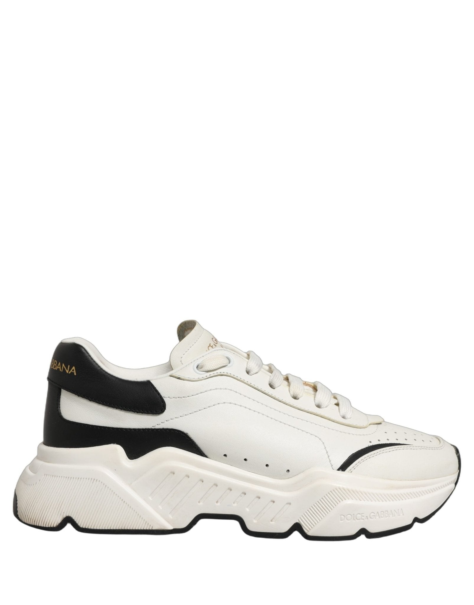 Dolce & Gabbana White Black Daymaster Low Top Men Sneakers Shoes - RIMODA