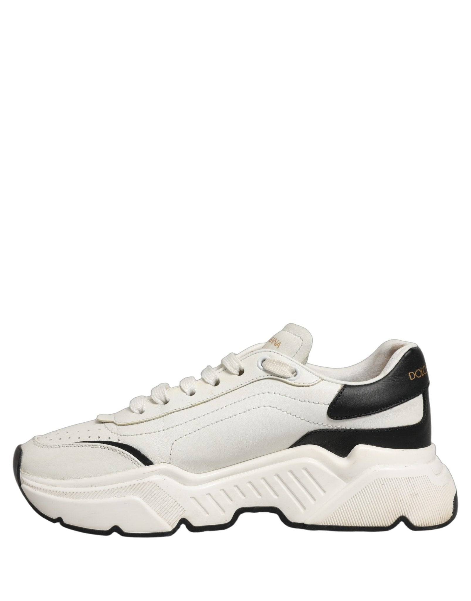 Dolce & Gabbana White Black Daymaster Low Top Men Sneakers Shoes - RIMODA