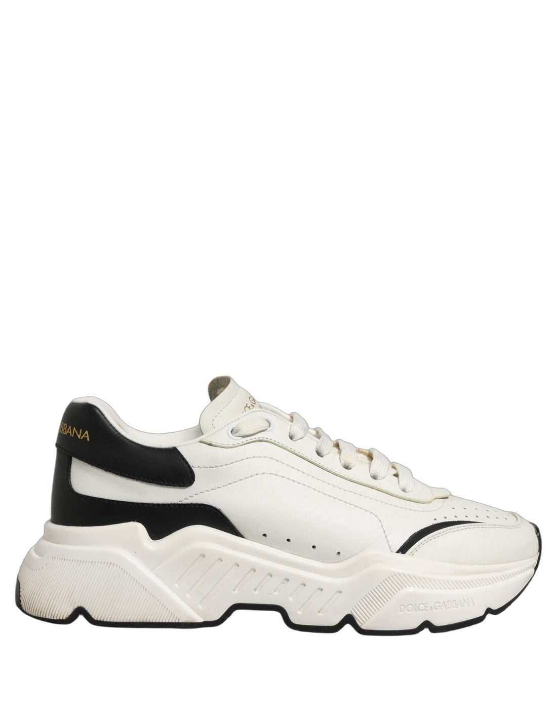 Dolce & Gabbana White Black Daymaster Low Top Men Sneakers Shoes - RIMODA