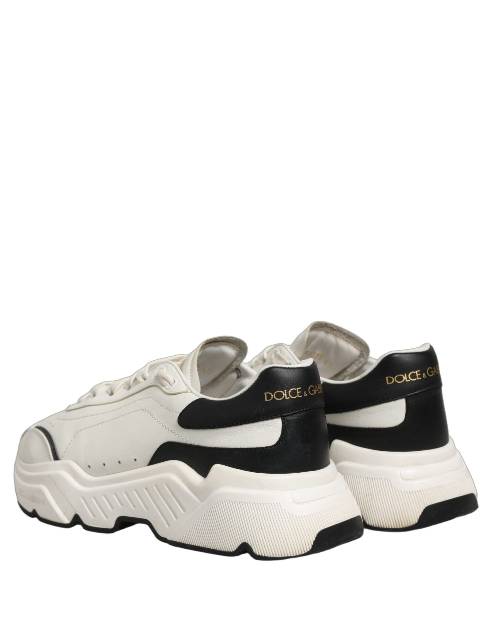 Dolce & Gabbana White Black Daymaster Low Top Men Sneakers Shoes - RIMODA