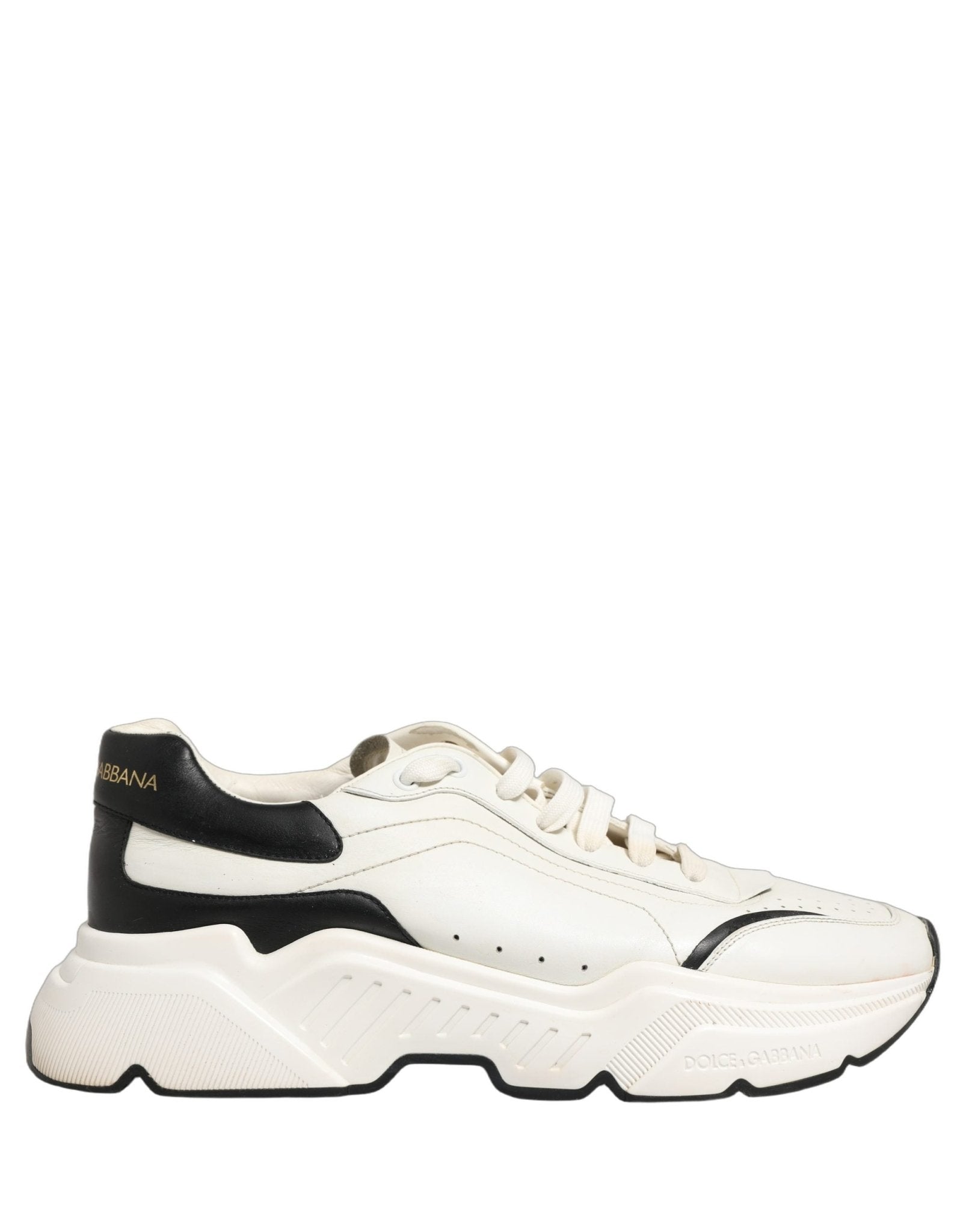 Dolce & Gabbana White Black Daymaster Low Top Sneakers Shoes - RIMODA