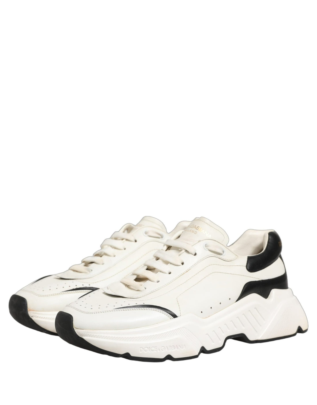 Dolce & Gabbana White Black Daymaster Low Top Sneakers Shoes - RIMODA