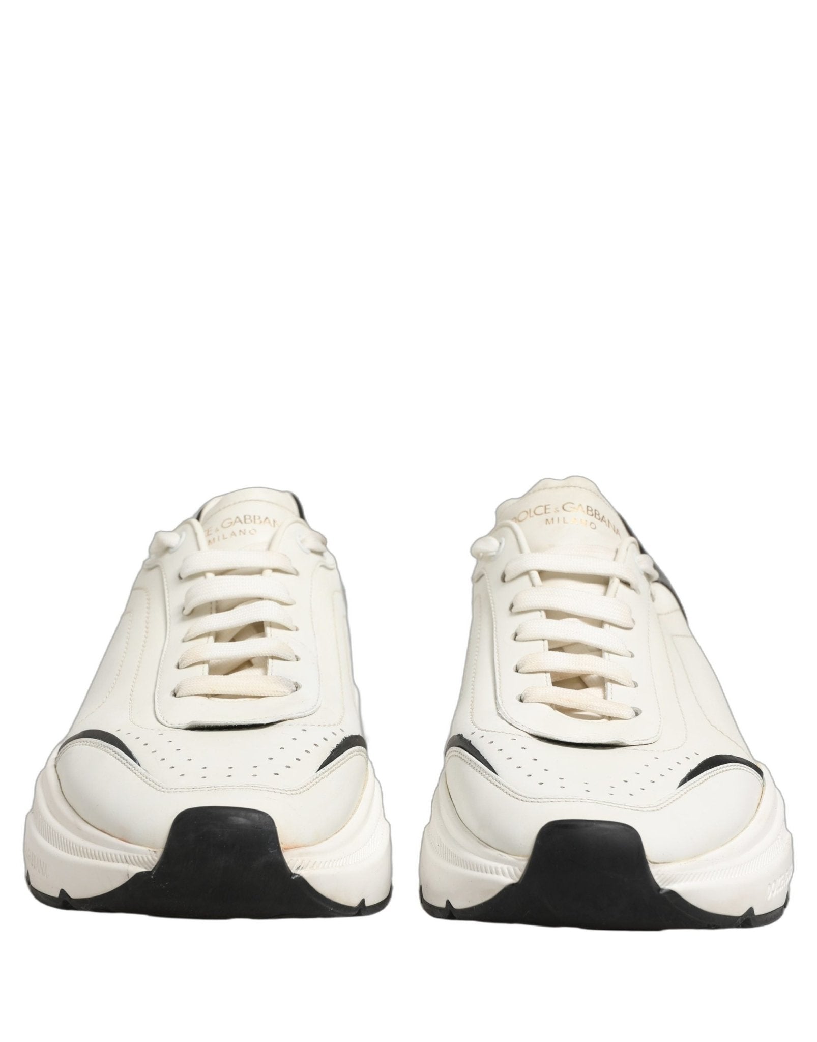 Dolce & Gabbana White Black Daymaster Low Top Sneakers Shoes - RIMODA