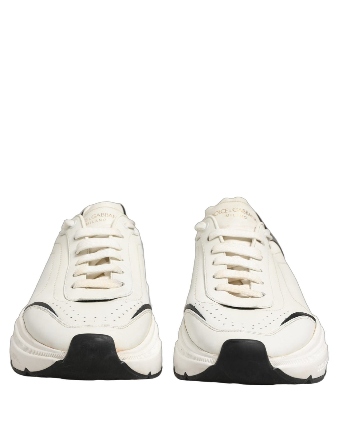Dolce & Gabbana White Black Daymaster Low Top Sneakers Shoes - RIMODA