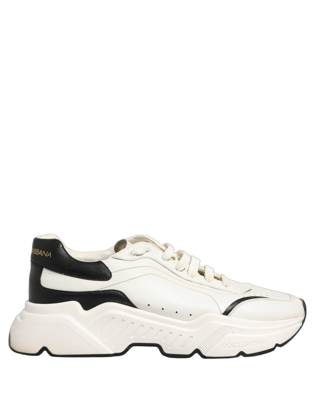 Dolce & Gabbana White Black Daymaster Low Top Sneakers Shoes - RIMODA