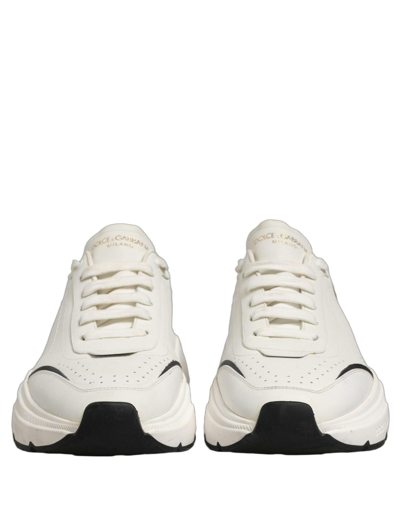 Dolce & Gabbana White Black Daymaster Low Top Sneakers Shoes - RIMODA