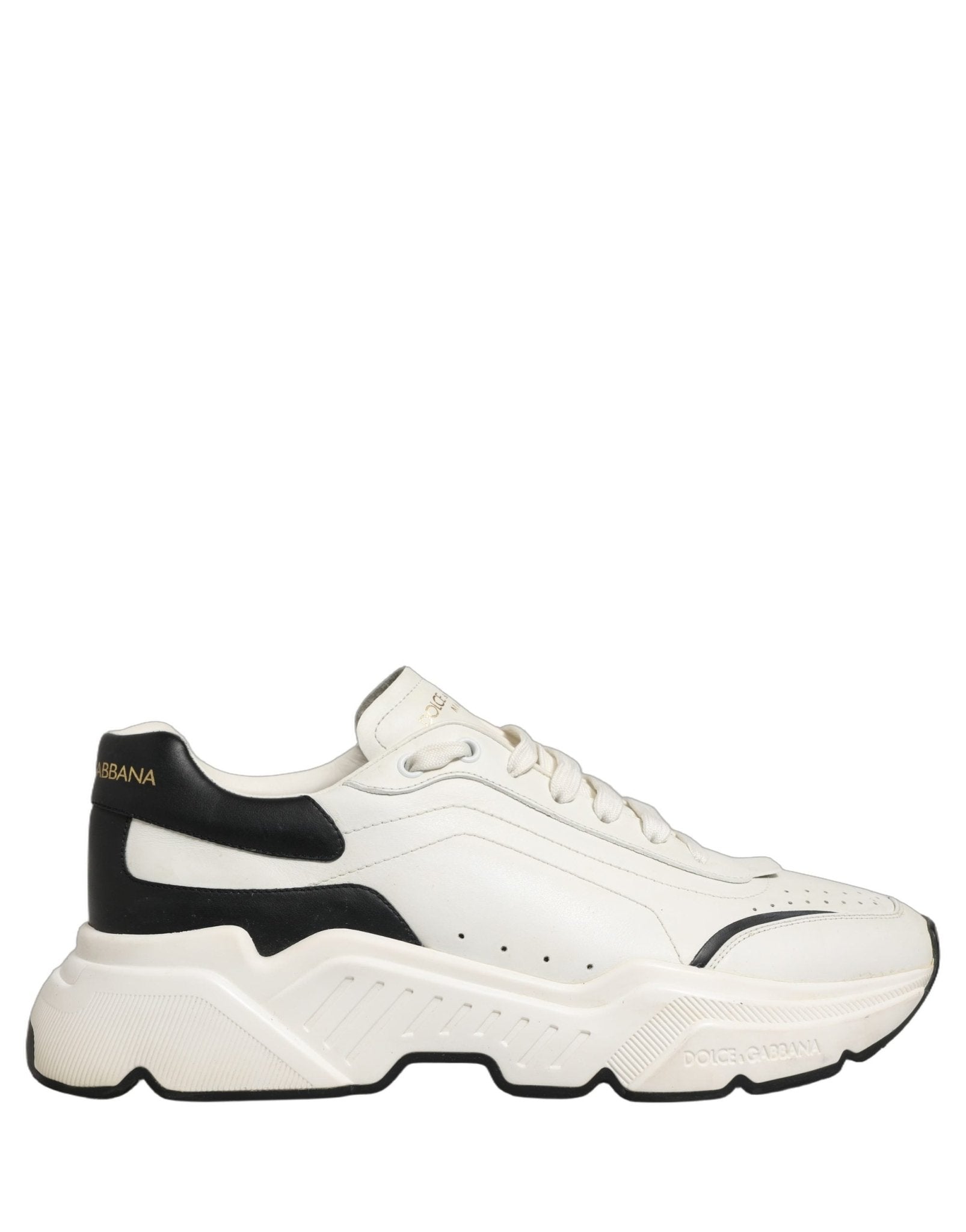 Dolce & Gabbana White Black Daymaster Low Top Sneakers Shoes - RIMODA