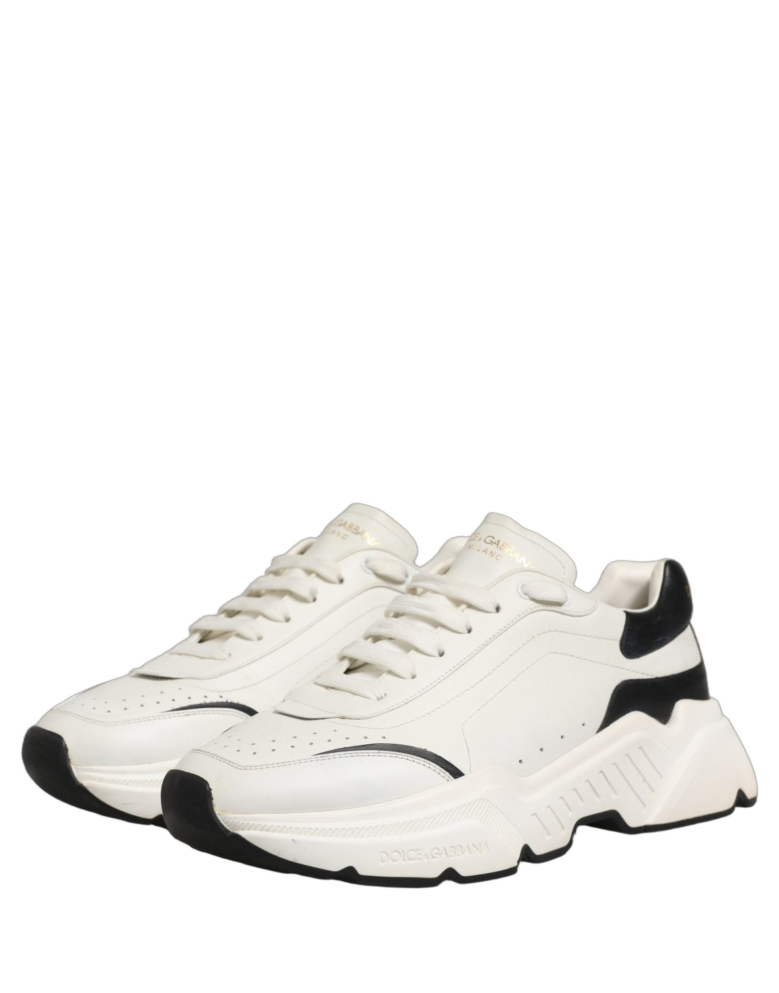 Dolce & Gabbana White Black Daymaster Low Top Sneakers Shoes - RIMODA