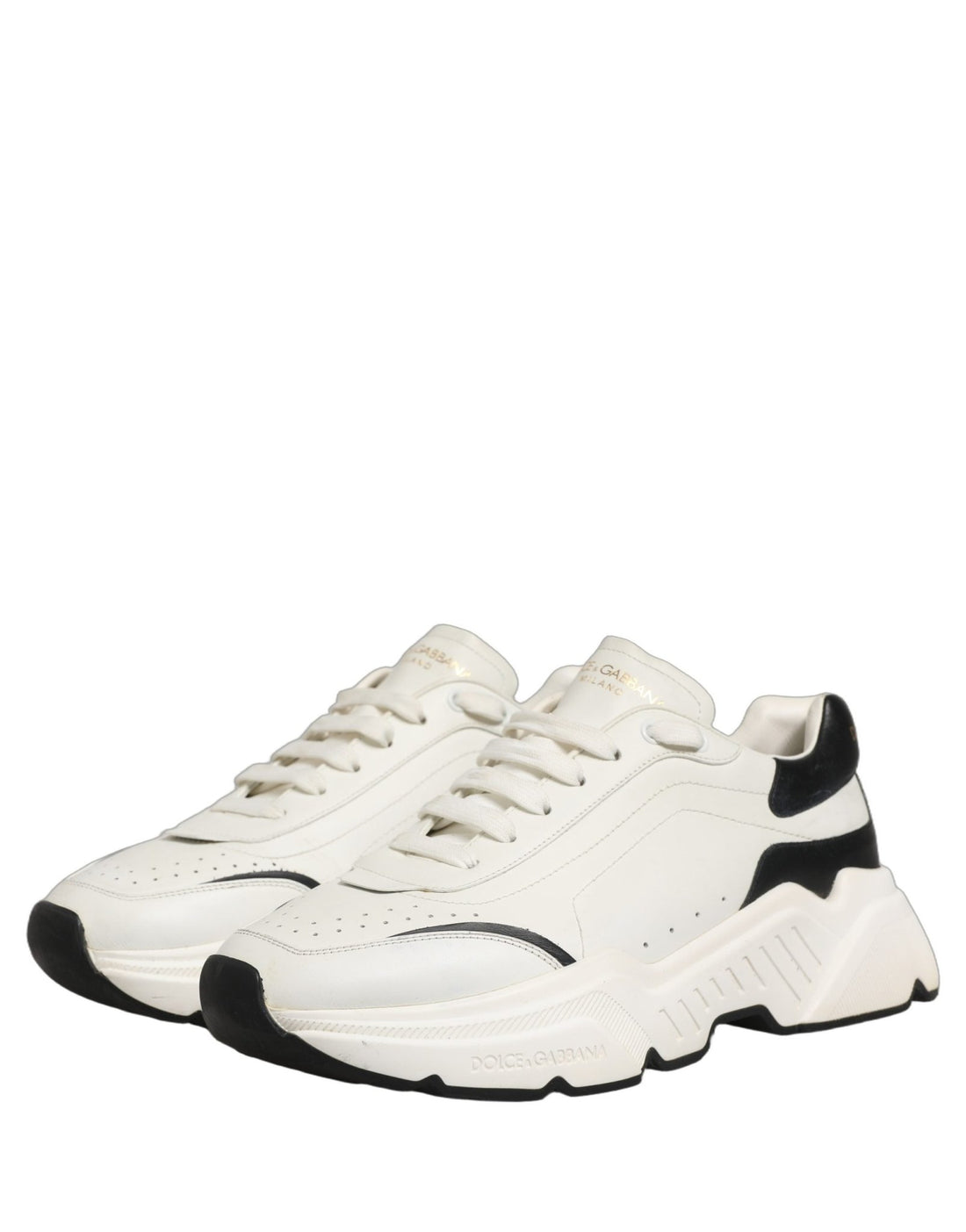 Dolce & Gabbana White Black Daymaster Low Top Sneakers Shoes - RIMODA