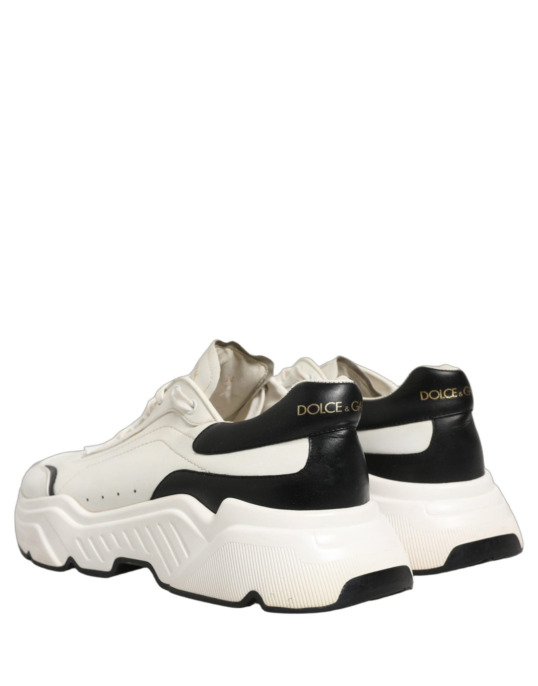 Dolce & Gabbana White Black Daymaster Low Top Sneakers Shoes - RIMODA