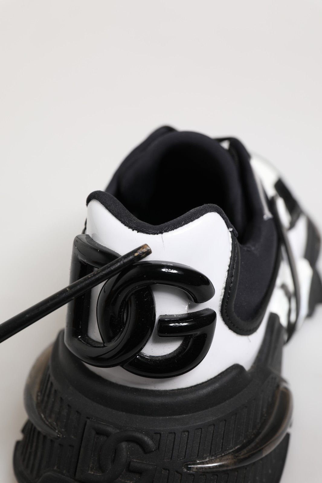 Dolce & Gabbana White Black Logo Airmaster Sneakers Shoes - RIMODA