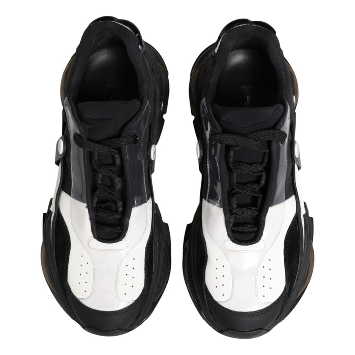 Dolce & Gabbana White Black Logo Airmaster Sneakers Shoes - RIMODA