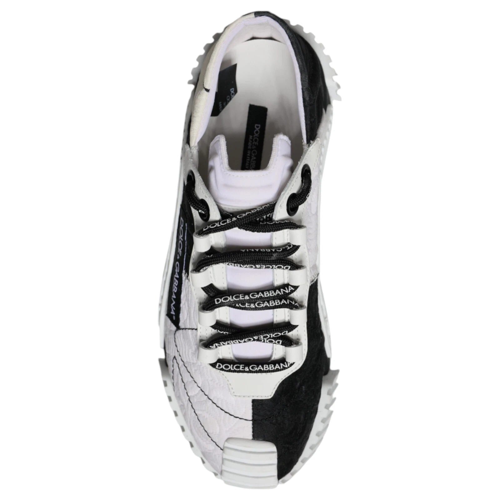 Dolce & Gabbana White Black Low Top NS1 Sneakers Shoes - RIMODA