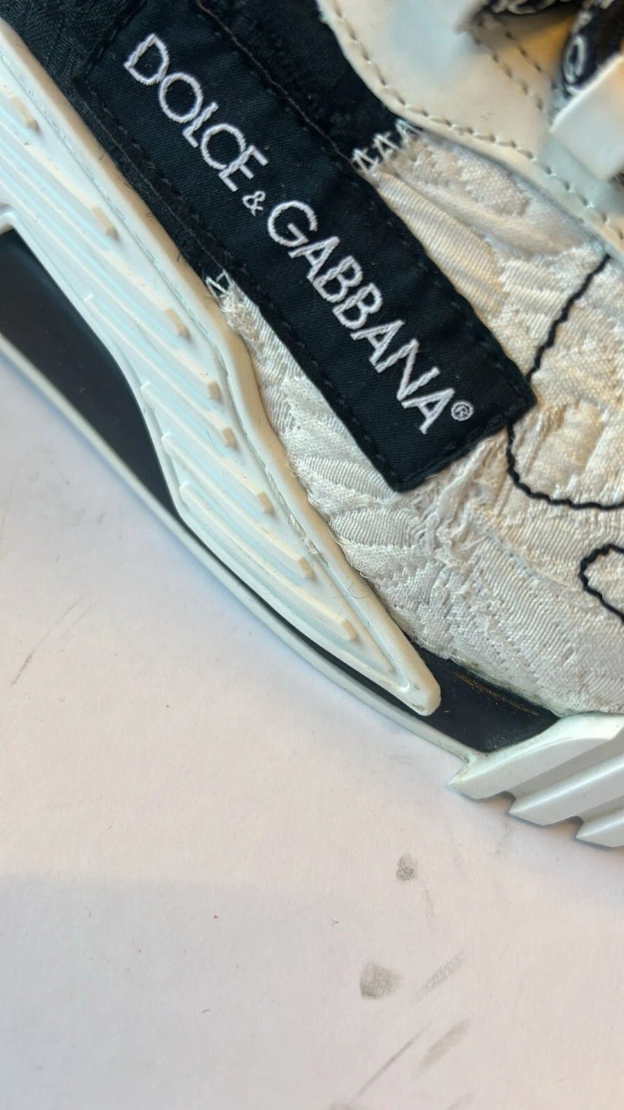 Dolce & Gabbana White Black Low Top NS1 Sneakers Shoes - RIMODA