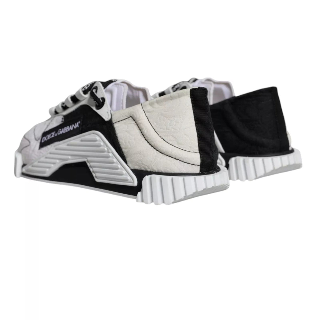 Dolce & Gabbana White Black Low Top NS1 Sneakers Shoes - RIMODA