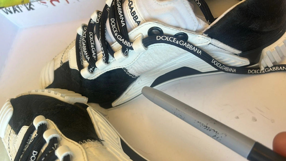 Dolce & Gabbana White Black Low Top NS1 Sneakers Shoes - RIMODA