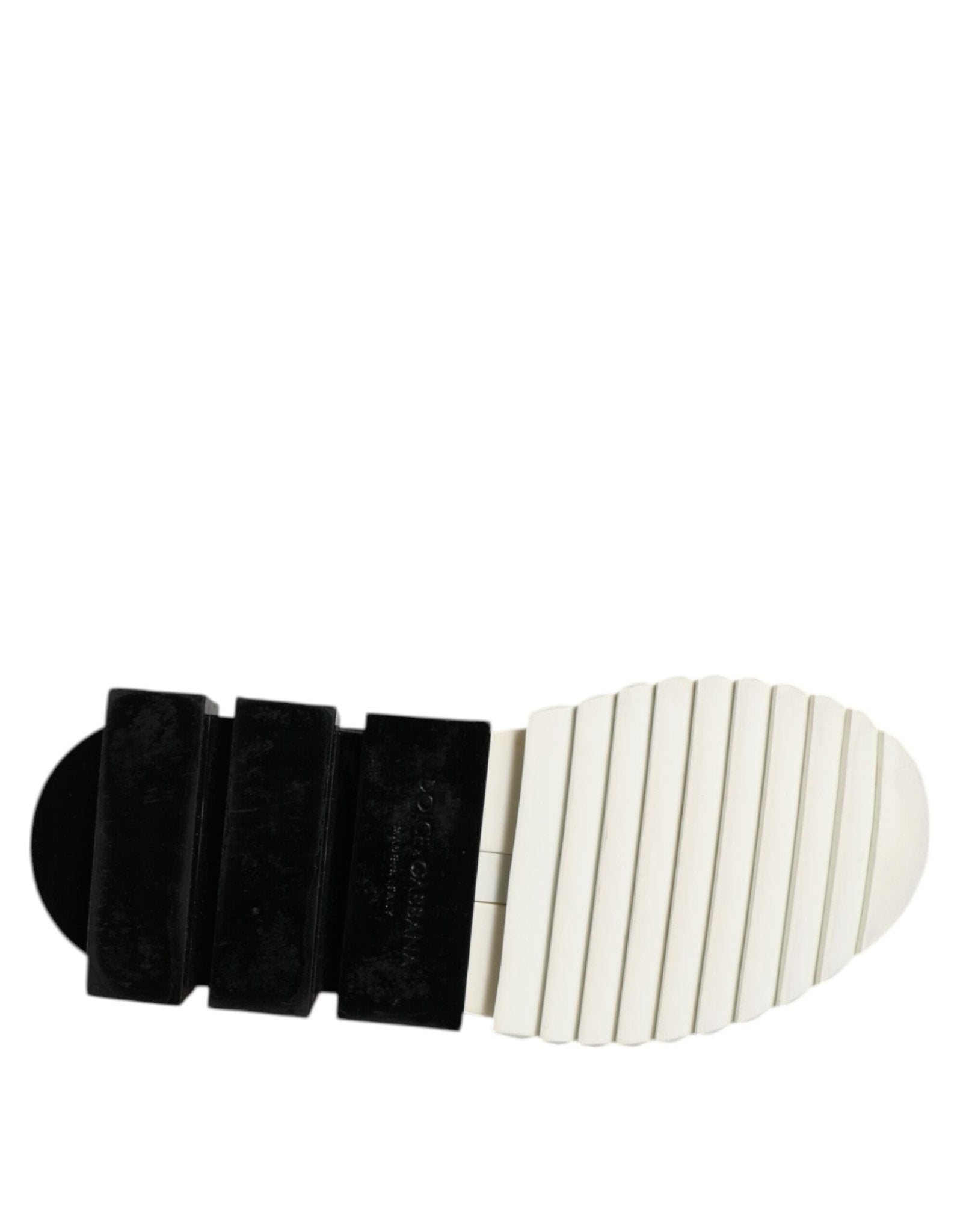 Dolce & Gabbana White Black Low Top Sorrento Sneakers Shoes - RIMODA